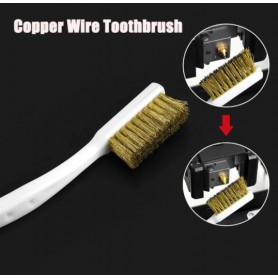 aafaqasia Copper Brush For Nozzle Block Hotend and Parts Cleaning 3D Printer Cleaner Tool Copper Wire Toothbrush Copper Brush Ha