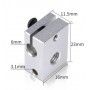 aafaqasia Heater Block E3D V6 Aluminum Bowden Extruder For 3D Printer Heater Block E3D V6 Aluminum Bowden Extruder For 3D Printe