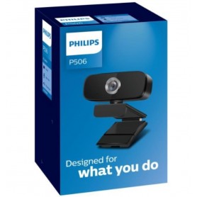 aafaqasia PHILIPS Full HD Webcam P506 With Built In Microphone Philips P506 HD Webcam With Built In Microphone Black, Light Corr