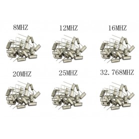 aafaqasia 7x Ceramic Quartz Resonator HC-49 Crystal 32.768k 4 8 12 16 20 25 Mhz 7x Ceramic Quartz Resonator HC-49 Crystal 32.768