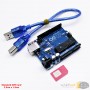 aafaqasia Arduino UNO R3 DIP 328P-PU + USB Cable Arduino UNO ATmega328P with USB Cable for Arduino - Compatible With Arduino IDE