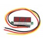 aafaqasia Mini Gauge 3-Wire Display Voltmeter 0.28 inch DC 0-100V 0.28 inch 0.28" 3 Wires Portable Voltmeter Blue Red Green Yell